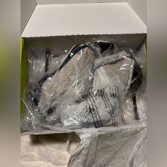 Gianni Bini Black Rhinestone Heels - Picture 5 of 12